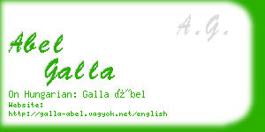 abel galla business card